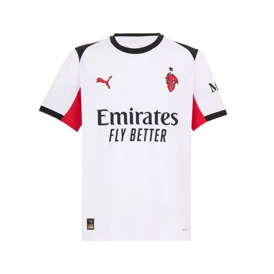 Camisa AC Milan Away 25/26 - Torcedor Puma Masculino - Branco e Preto