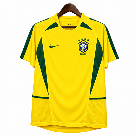 Camisa Brasil Copa 2002 Ronaldo 09 - Retro